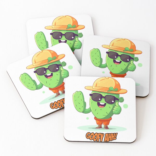 Item preview, Grinning Cactus Wearing Yellow Hat - Goofy Ahh Pictures designed and sold by Artwyz.