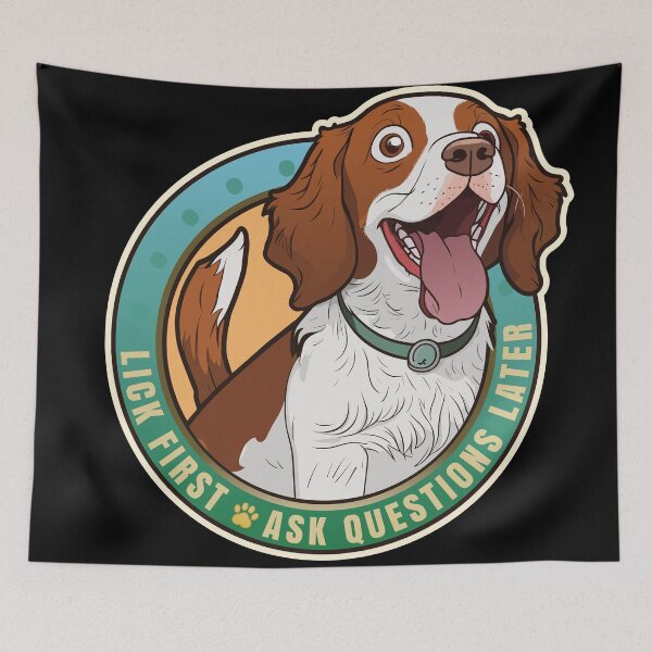 Item preview, Lick First! Brittany Dog Design designed and sold by danielliamgill.