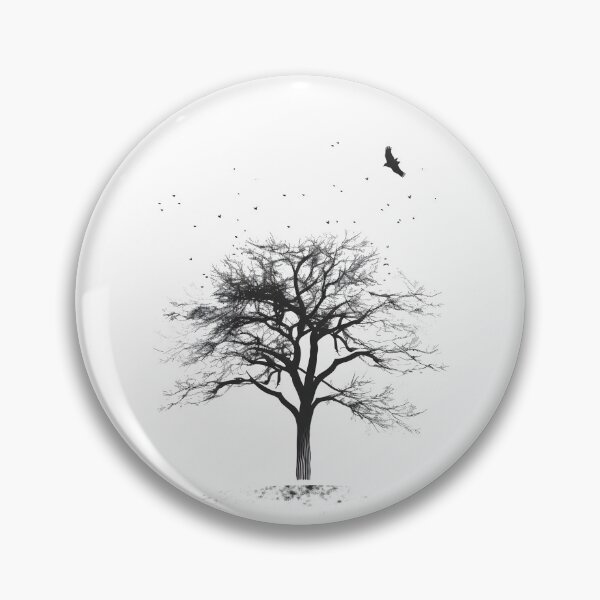 Item preview, Elegant Oak Tree Art Line Sketch designed and sold by StickeryPickery.