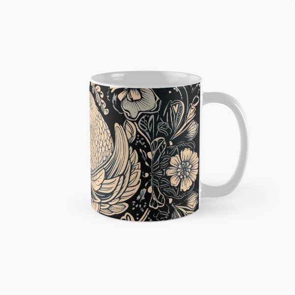Item preview, Golden Aviary: Elegant Bird Centered in Beige Pattern designed and sold by RandomForestBot.