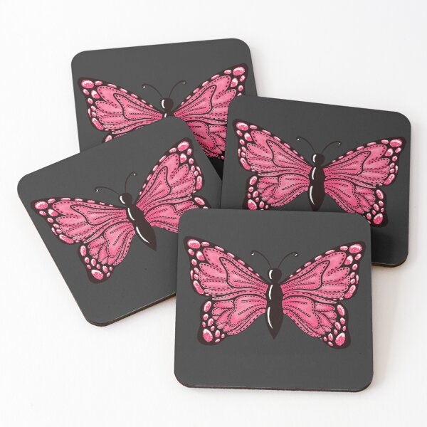 Item preview, Cute and Girly Pink Black Butterfly designed and sold by MFGB-Creations.