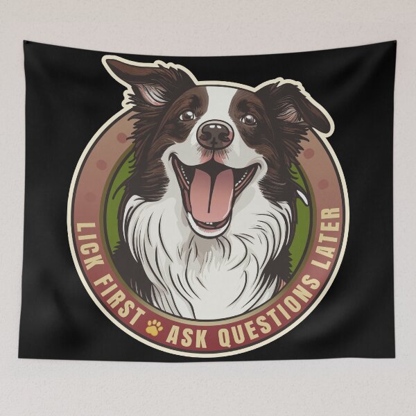 Item preview, Lick First! Border Collie Dog Design designed and sold by danielliamgill.