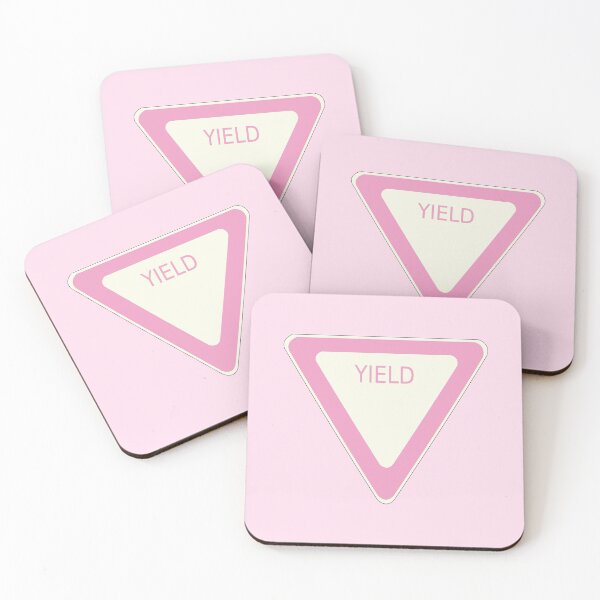Item preview, Pink Yield Sign designed and sold by roselikething.