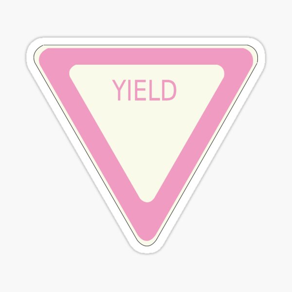 Item preview, Pink Yield Sign designed and sold by roselikething.