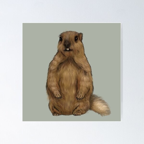 Item preview, Marvin the Marmot on Silver Sage designed and sold by Sharilea.