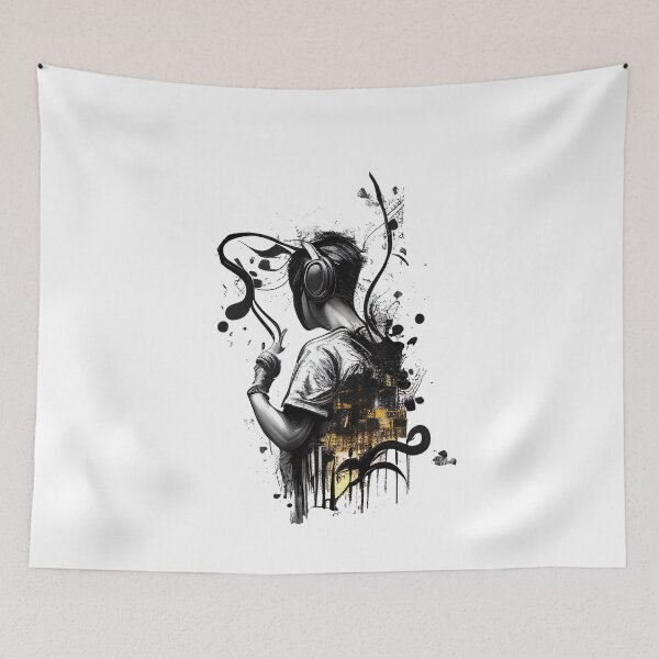 Item preview, music party design designed and sold by ARTY-creation.