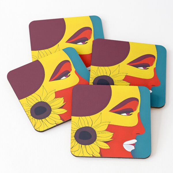 Item preview, Pop Art Style Woman with Sunflower designed and sold by The Bubble 1307.