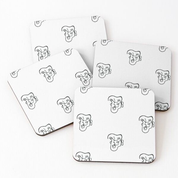 Item preview, ETHAN line art portrait // black & white designed and sold by BECCANONIE.