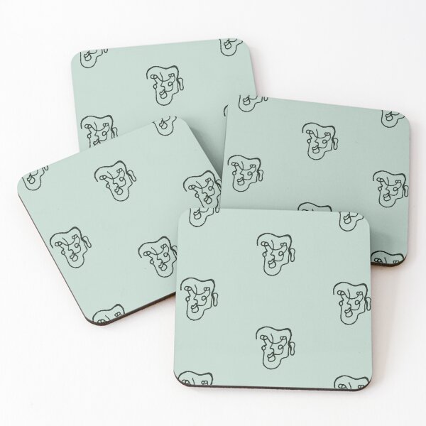 Item preview, ETHAN line art portrait //  TEAL designed and sold by BECCANONIE.
