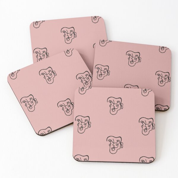 Item preview, ETHAN line art portrait // pink  designed and sold by BECCANONIE.