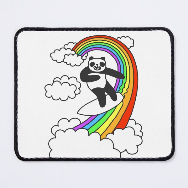 Item preview, Pandas Surf Rainbows designed and sold by obinsun.