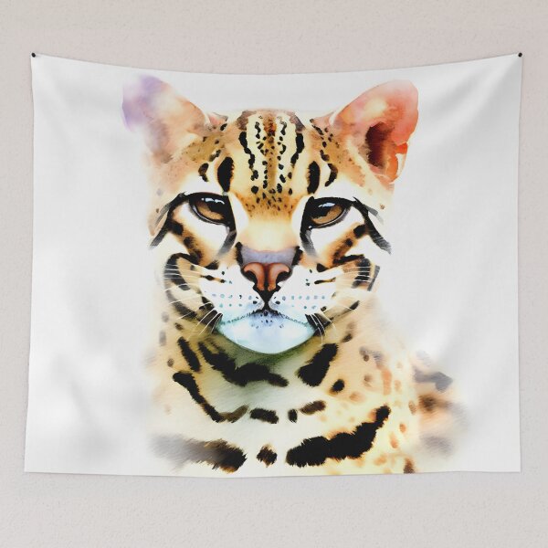 Item preview, Ocelot in Watercolor designed and sold by StyleSyndicatio.