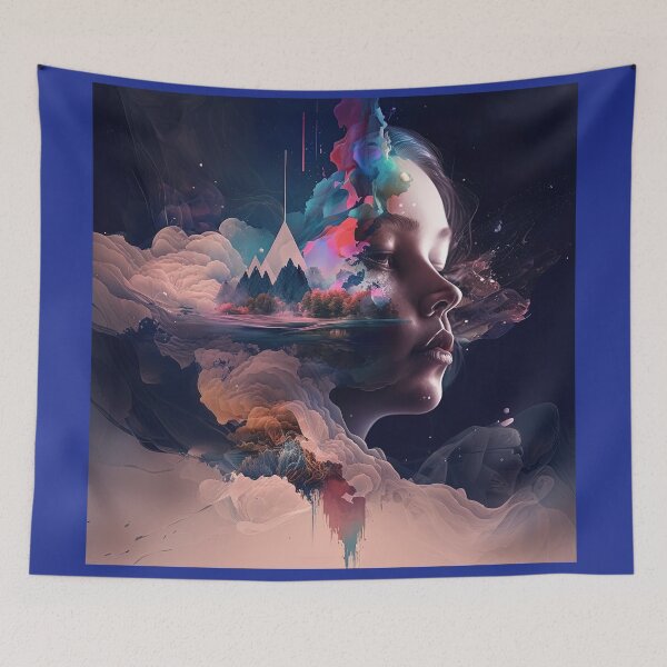 Item preview, Woman's Abstract Clouded Dream World designed and sold by Bleknervin.