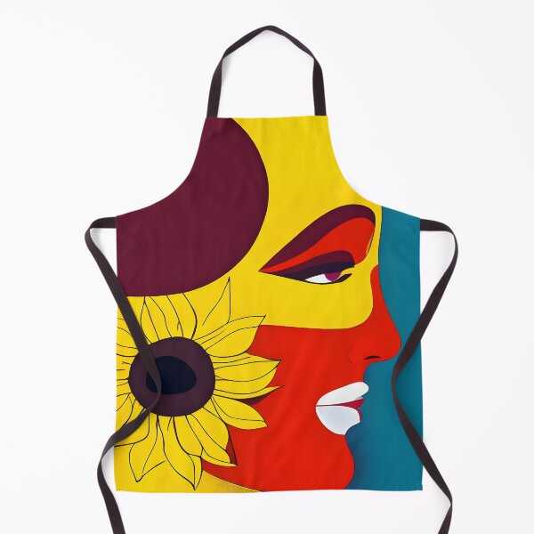 Item preview, Pop Art Style Woman with Sunflower designed and sold by The Bubble 1307.