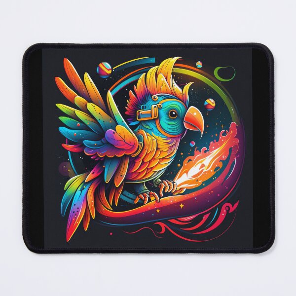 Item preview, Psychedelic Space Parrot  designed and sold by ConnerCreations.