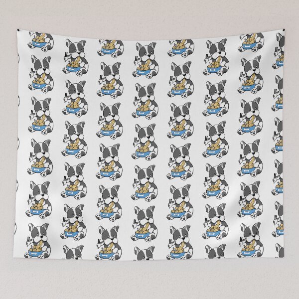 Item preview, French Bulldog eating lamen designed and sold by The Warrior's Tavern.