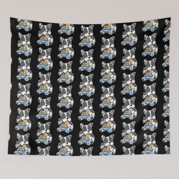 Item preview, French Bulldog eating lamen designed and sold by The Warrior's Tavern.