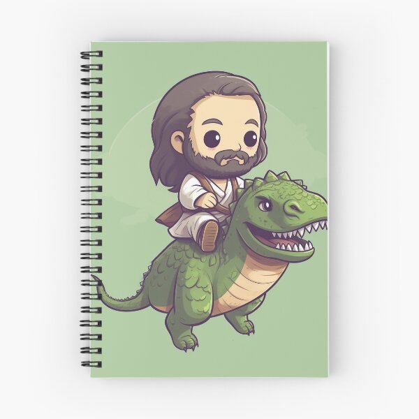 Item preview, Jesus riding a dinosaur  designed and sold by Buttnuggs.