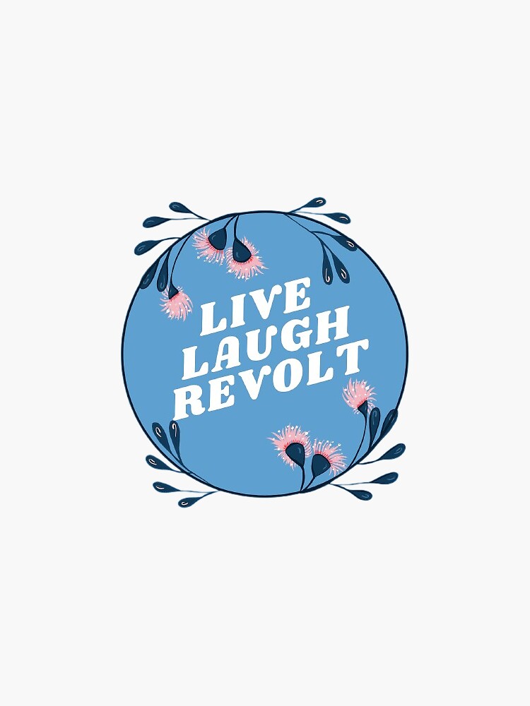 Aperçu 3 sur 3. Sticker avec l'œuvre Révolte du rire en direct créée et vendue par muchachafanzine.