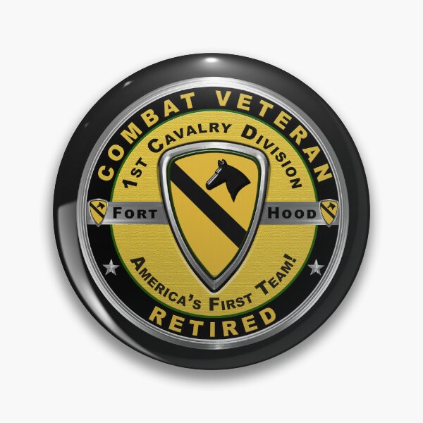 Item preview, 1st Cavalry Division Retired Veteran designed and sold by SoldierAlways.