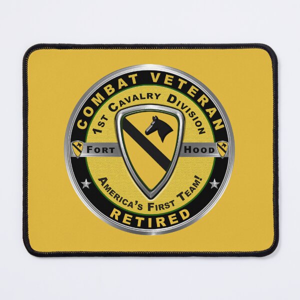 Item preview, 1st Cavalry Division Retired Veteran designed and sold by SoldierAlways.