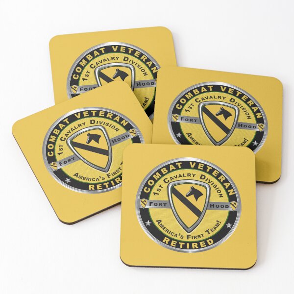 Item preview, 1st Cavalry Division Retired Veteran designed and sold by SoldierAlways.