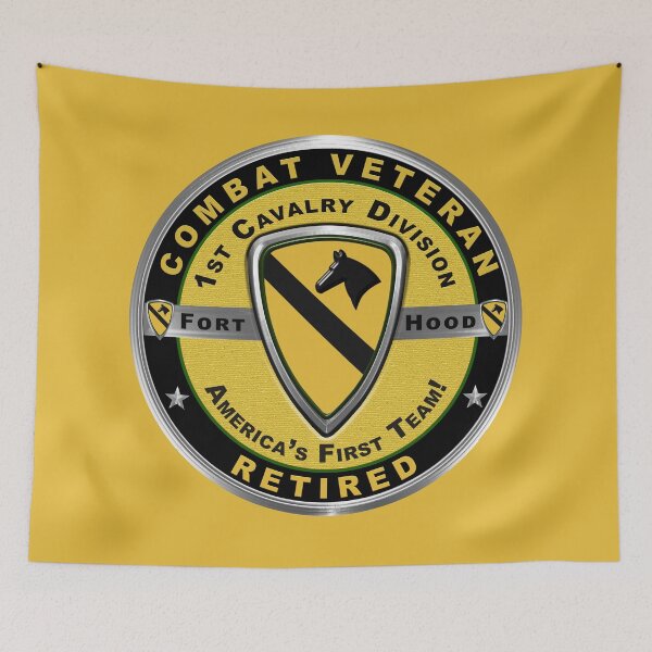 Item preview, 1st Cavalry Division Retired Veteran designed and sold by SoldierAlways.