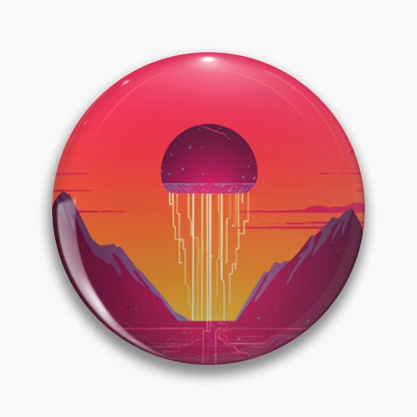 Item preview, Vaporwave Alien Landing designed and sold by Splargo Digital Prints.