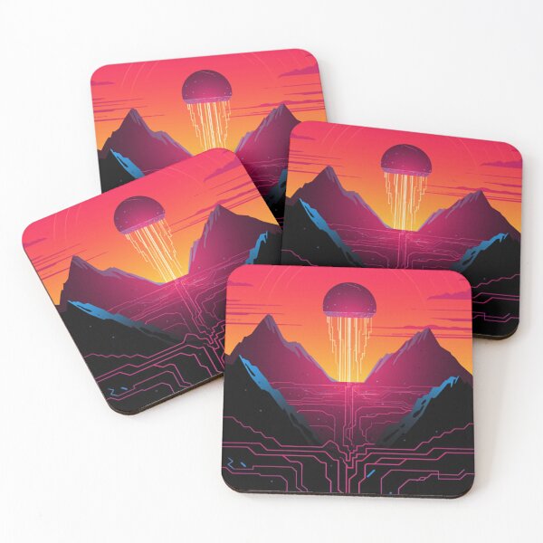 Item preview, Vaporwave Alien Landing designed and sold by Splargo Digital Prints.