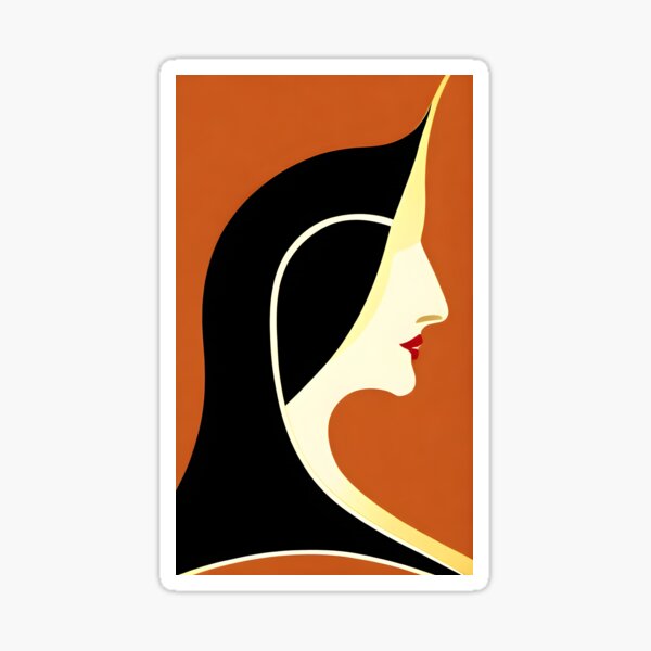 Item preview, Captivating Art Deco Woman's Face Artwork designed and sold by The Bubble 1307.