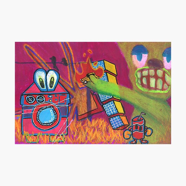 Item preview, Monster Bear Playing with Car designed and sold by pseudosafari.