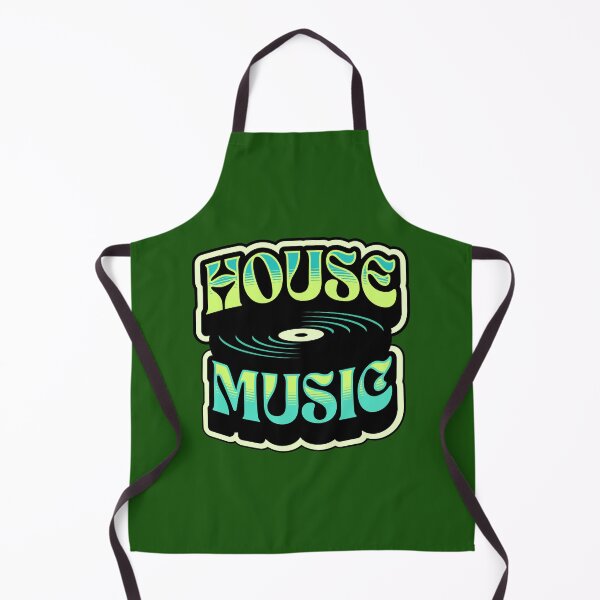 Item preview, HOUSE MUSIC  - Groovy Vinyl (teal/lime green)  designed and sold by Discothreadz.