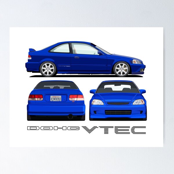 Item preview, Electron Blue Civic Si DOHC VTEC designed and sold by jaminak.