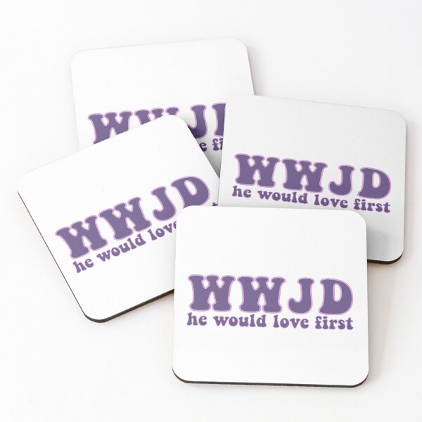 Aperçu de l'œuvre WWJD Il aimerait d'abord (violet) créée et vendue par snw-designs.