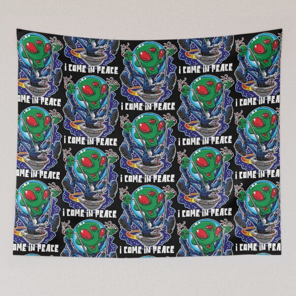 Item preview, I Come in Peace Alien UFO with Handlebars designed and sold by eShirtLabs.