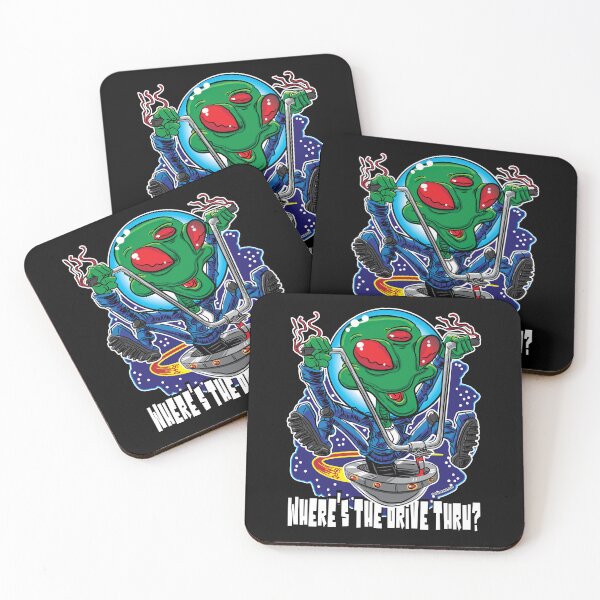 Item preview,  Wheres The Drive Thru Alien UFO with Handlebars designed and sold by eShirtLabs.
