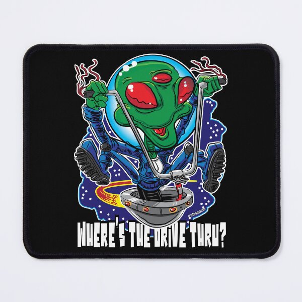 Item preview,  Wheres The Drive Thru Alien UFO with Handlebars designed and sold by eShirtLabs.