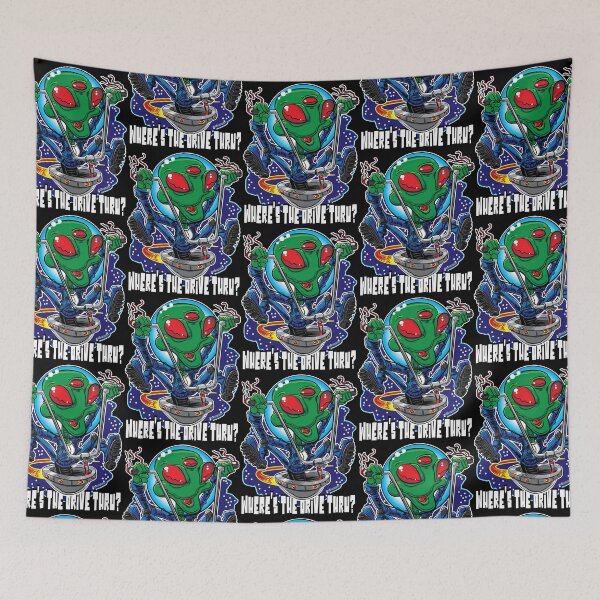 Item preview,  Wheres The Drive Thru Alien UFO with Handlebars designed and sold by eShirtLabs.