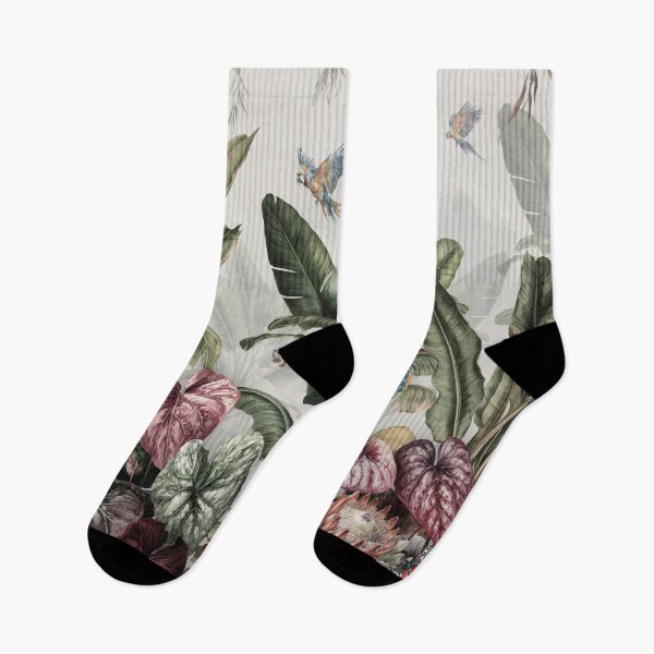 Item preview, Tropical Palms In Landscape With Macaws And Butterflies designed and sold by hAITHAM1985.