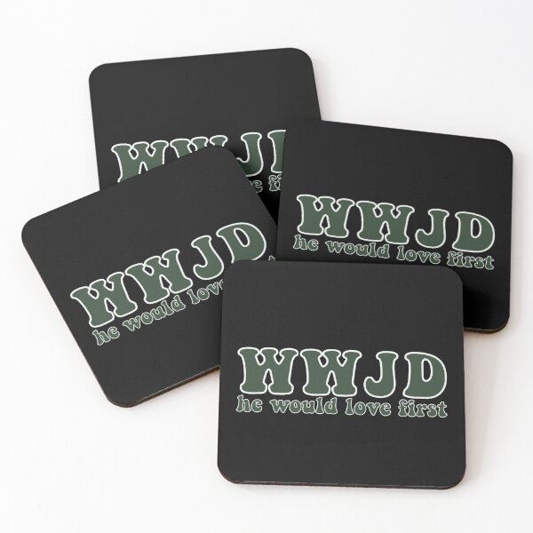 Aperçu de l'œuvre WWJD Il aimerait d'abord (vert foncé) créée et vendue par snw-designs.