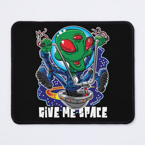Item preview, Give Me Space Alien UFO with Handlebars designed and sold by eShirtLabs.