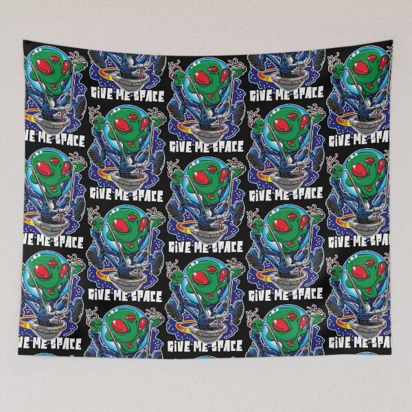 Item preview, Give Me Space Alien UFO with Handlebars designed and sold by eShirtLabs.