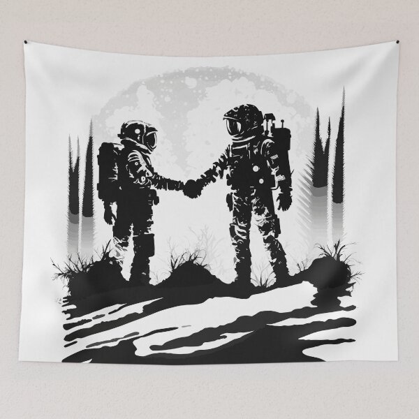 Item preview, Stellar Alliance: Astronauts' Unforgettable Encounter designed and sold by RandomForestBot.