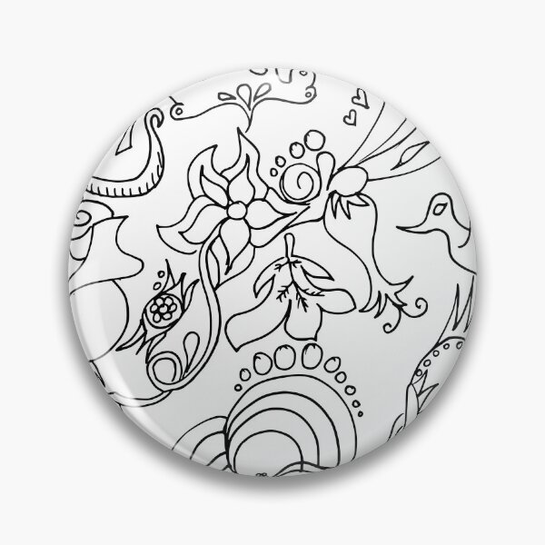 Item preview, Floral design hand drawn designed and sold by ladyberndt.