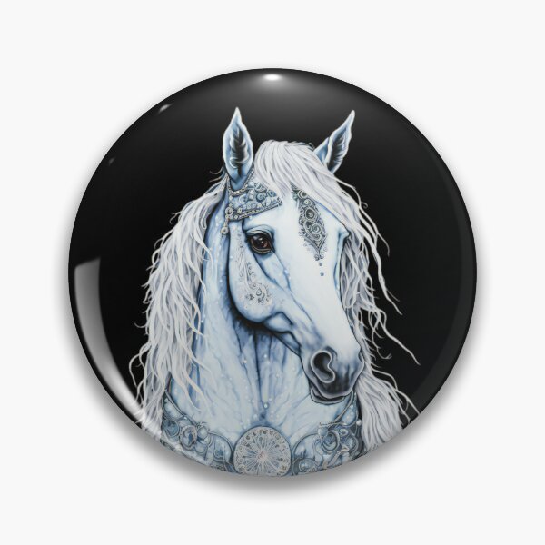 Artikelvorschau, WHITE APPALOOSA PFERD Midjourney AI Artwork entworfen und verkauft von davidjulie.