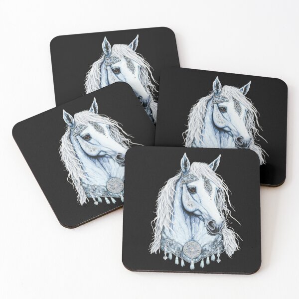 Item preview, WHITE APPALOOSA HORSE   Midjourney AI Artwork designed and sold by davidjulie.