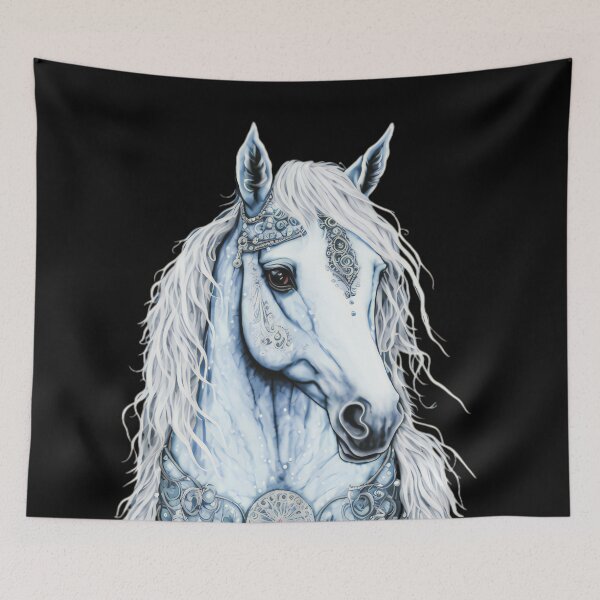 Item preview, WHITE APPALOOSA HORSE   Midjourney AI Artwork designed and sold by davidjulie.