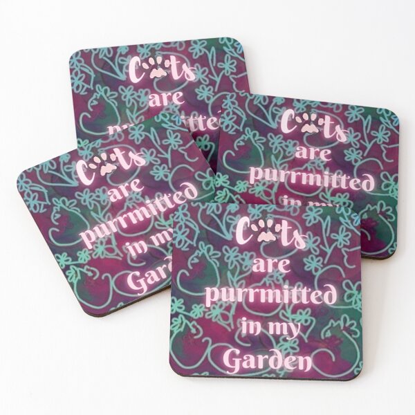 Item preview, Cats Are Purrmitted In My Garden Flower Pattern  designed and sold by IvaRenee.