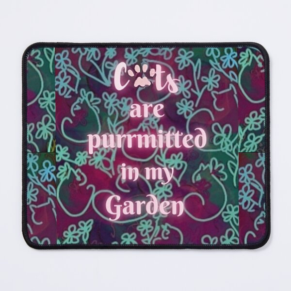 Item preview, Cats Are Purrmitted In My Garden Flower Pattern  designed and sold by IvaRenee.