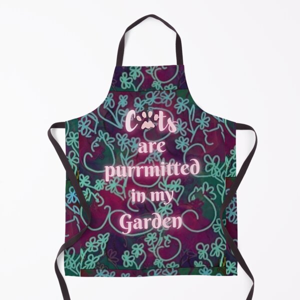 Item preview, Cats Are Purrmitted In My Garden Flower Pattern designed and sold by IvaRenee.
